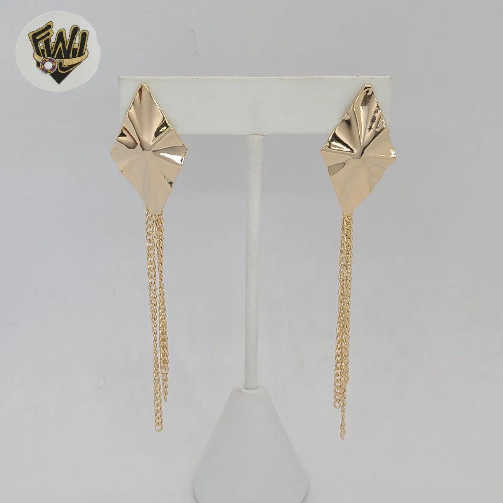 (1-1212-5) Gold Laminate - Alternative Long Earrings - BGF