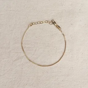 1mm Box Chain Bracelet