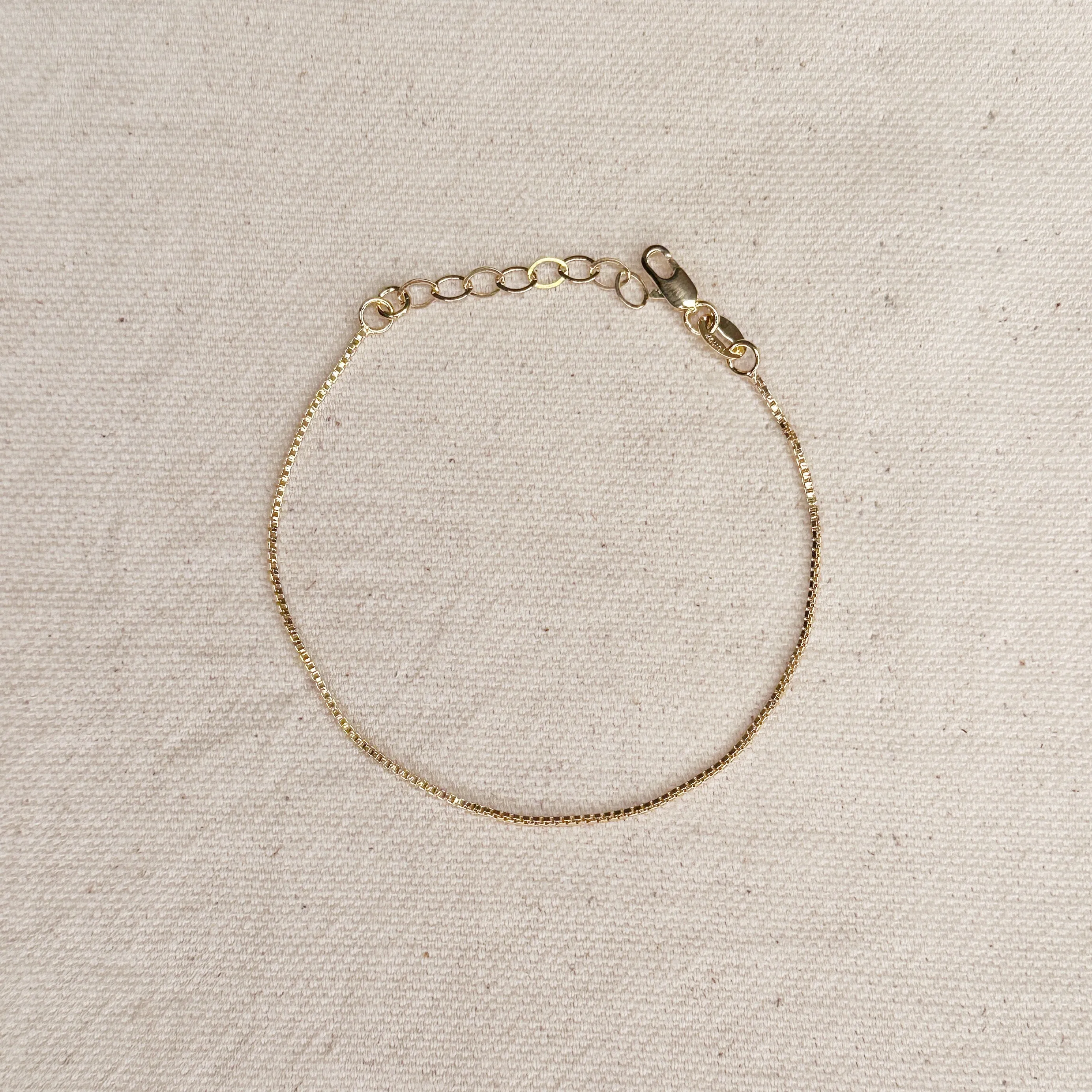 1mm Box Chain Bracelet