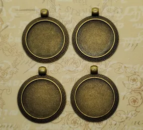 25mm Antique Bronze Setting Bezels (4) - L1078