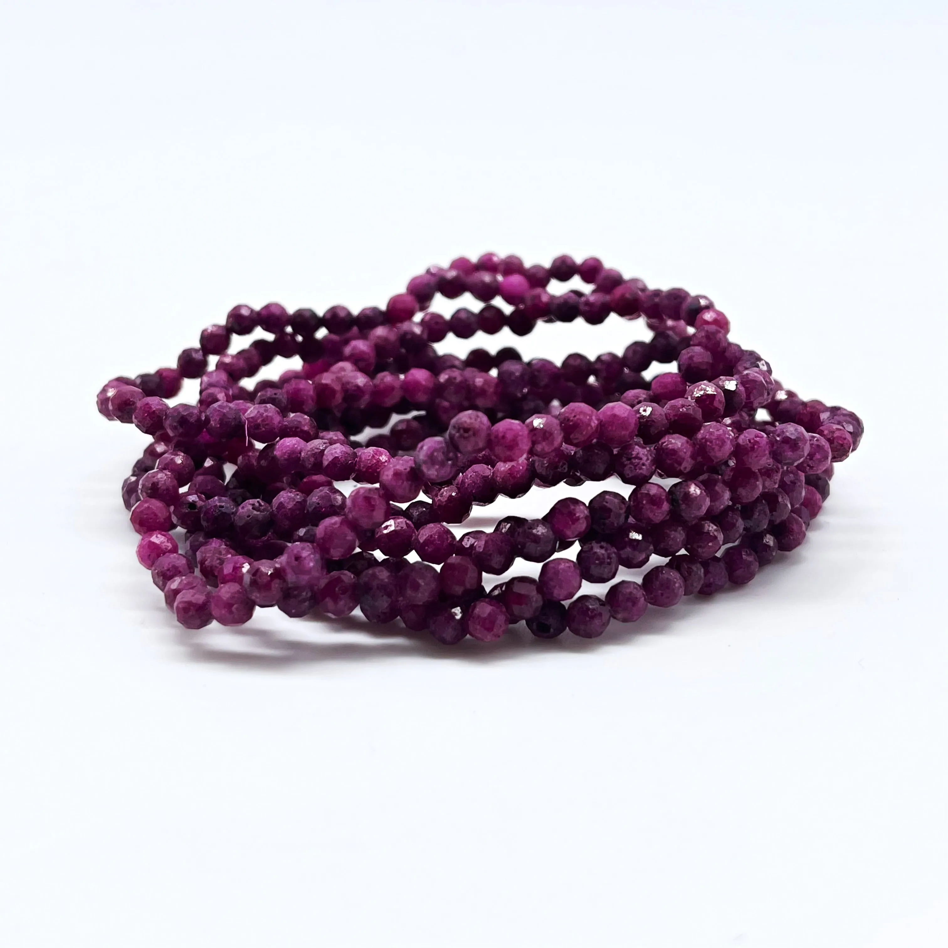 4mm Faceted Ruby Bracelets