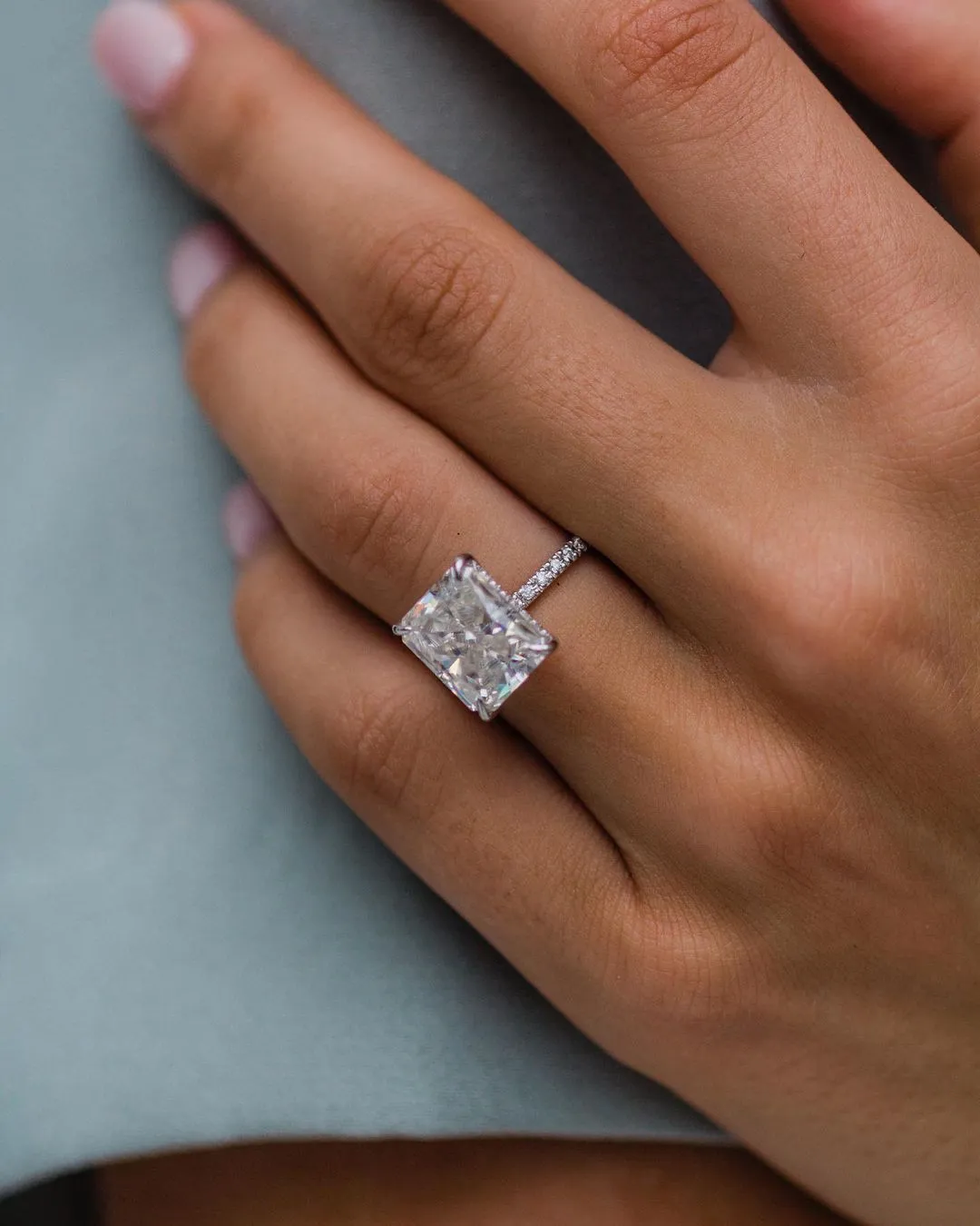 5CT Radiant Cut Engagement Ring