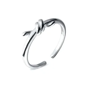 925 Sterling Silver Designer Knotted Plain Ring