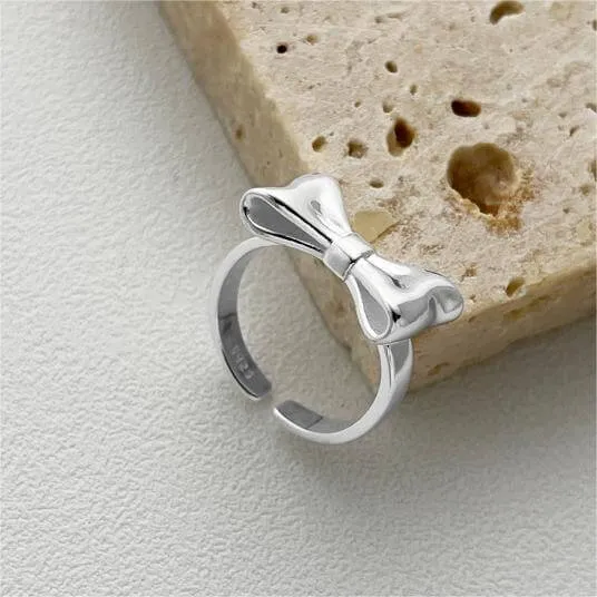 925 Sterling Silver Ribbon Plain Ring