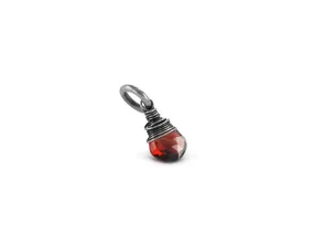 Add-On Garnet Birthstone Pendant - Sterling Silver