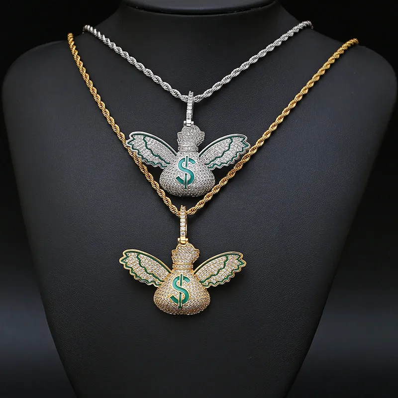 Angel Wings Money Bag Pendant