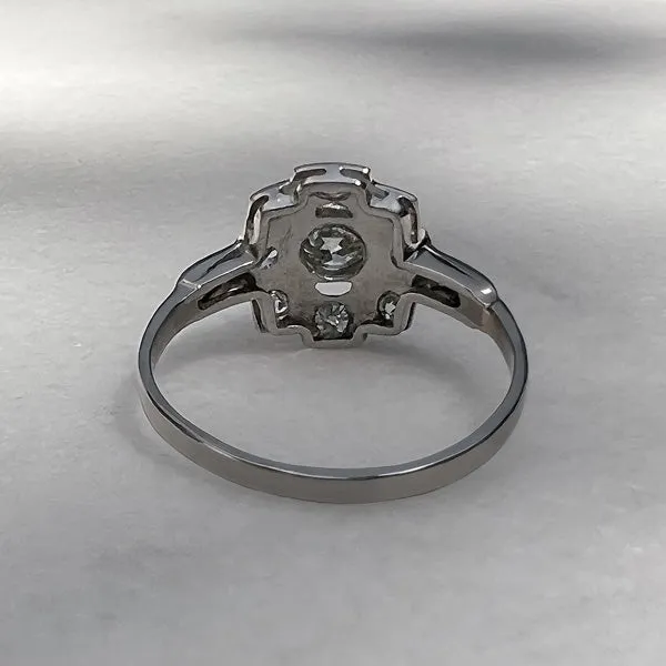 Art Deco Engagement Ring, Old Euro 0.40ct.