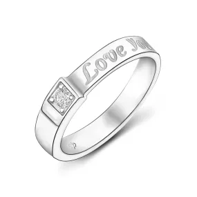 Be Mine Forever CZ Couple Promise Rings for Him