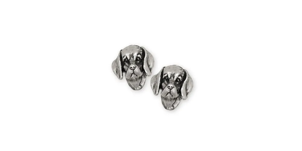 Beagle Earrings Jewelry Sterling Silver Handmade Dog Earrings BG7-E