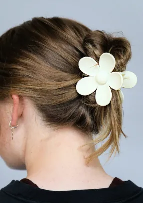 Bella Flower Hair Clips (Cream)