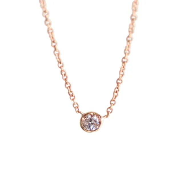 Bezel Set Diamond Necklace