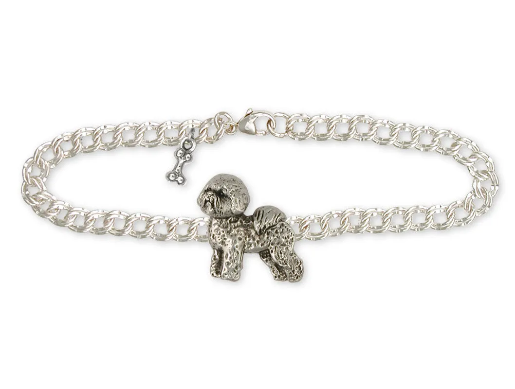 Bichon Frise Bracelet Jewelry Sterling Silver Handmade Dog Bracelet BF14-B