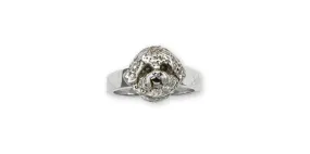 Bichon Frise Ring Jewelry Sterling Silver Handmade Dog Ring D07H-R