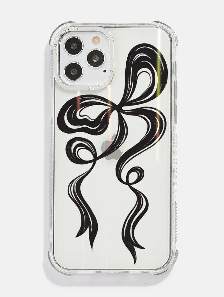 Black Single Bow Shock iPhone Case