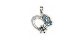 Bluebonnet Pendant Jewelry Sterling Silver Handmade Texas Wildflower Pendant BB2-P