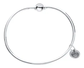 Cape Cod Sterling Silver Single Ball Bangle Bracelet