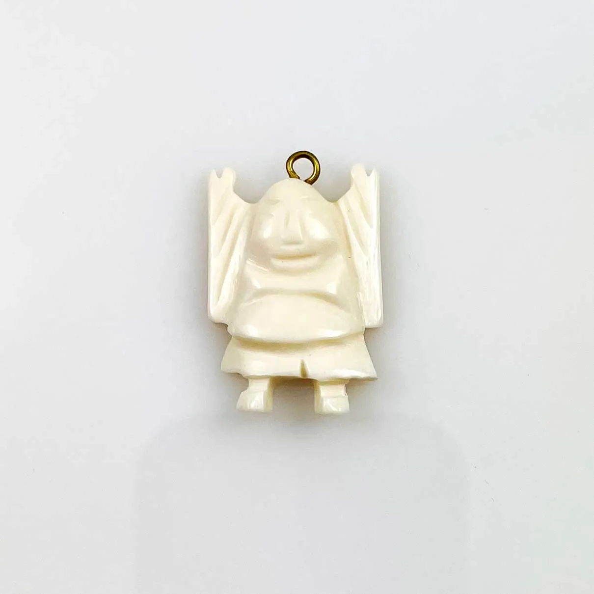 Carved Bone Buddha Pendant Charm