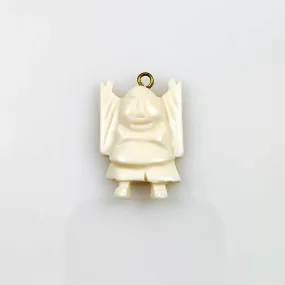 Carved Bone Buddha Pendant Charm