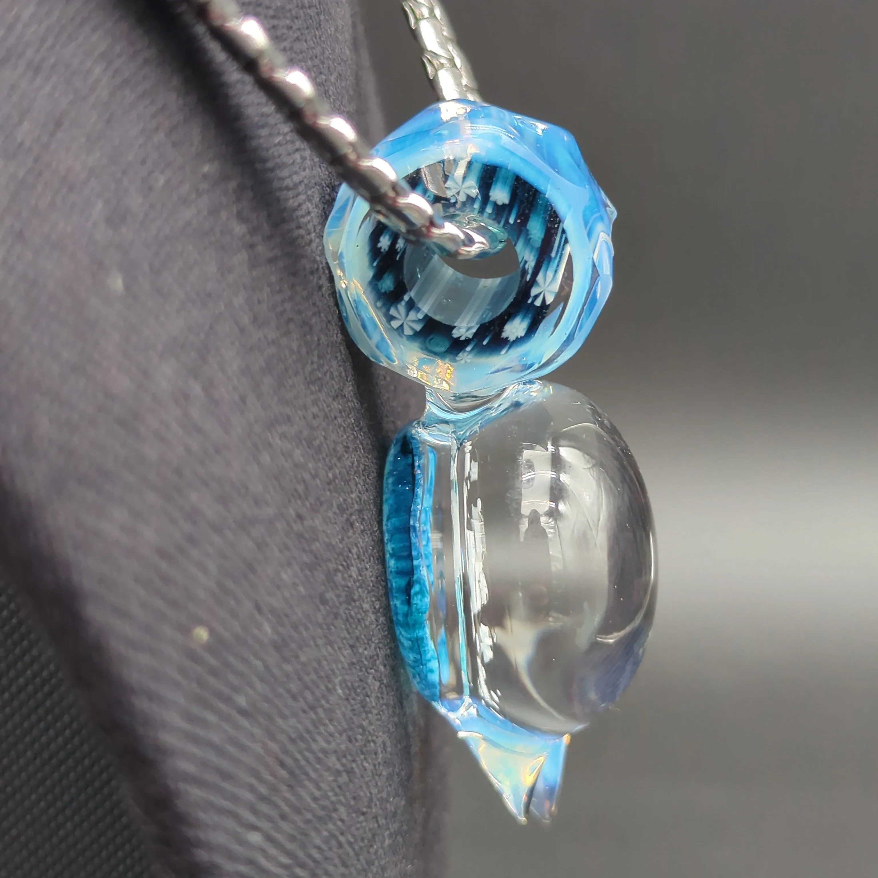 Chaka Glass Blizzard Pendant with Blizzi Bead