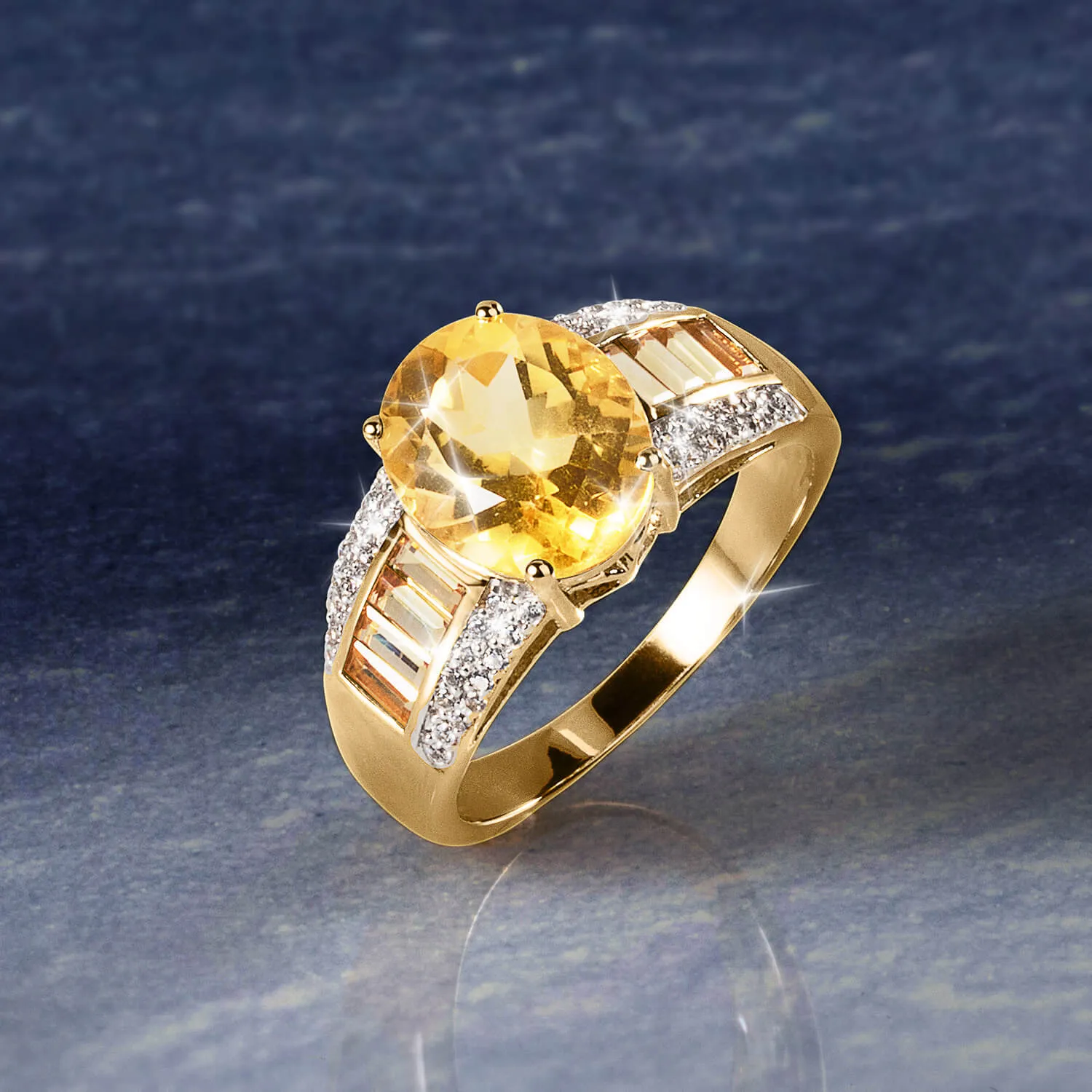 Citrine Men's Ring