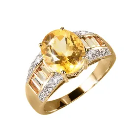 Citrine Men's Ring