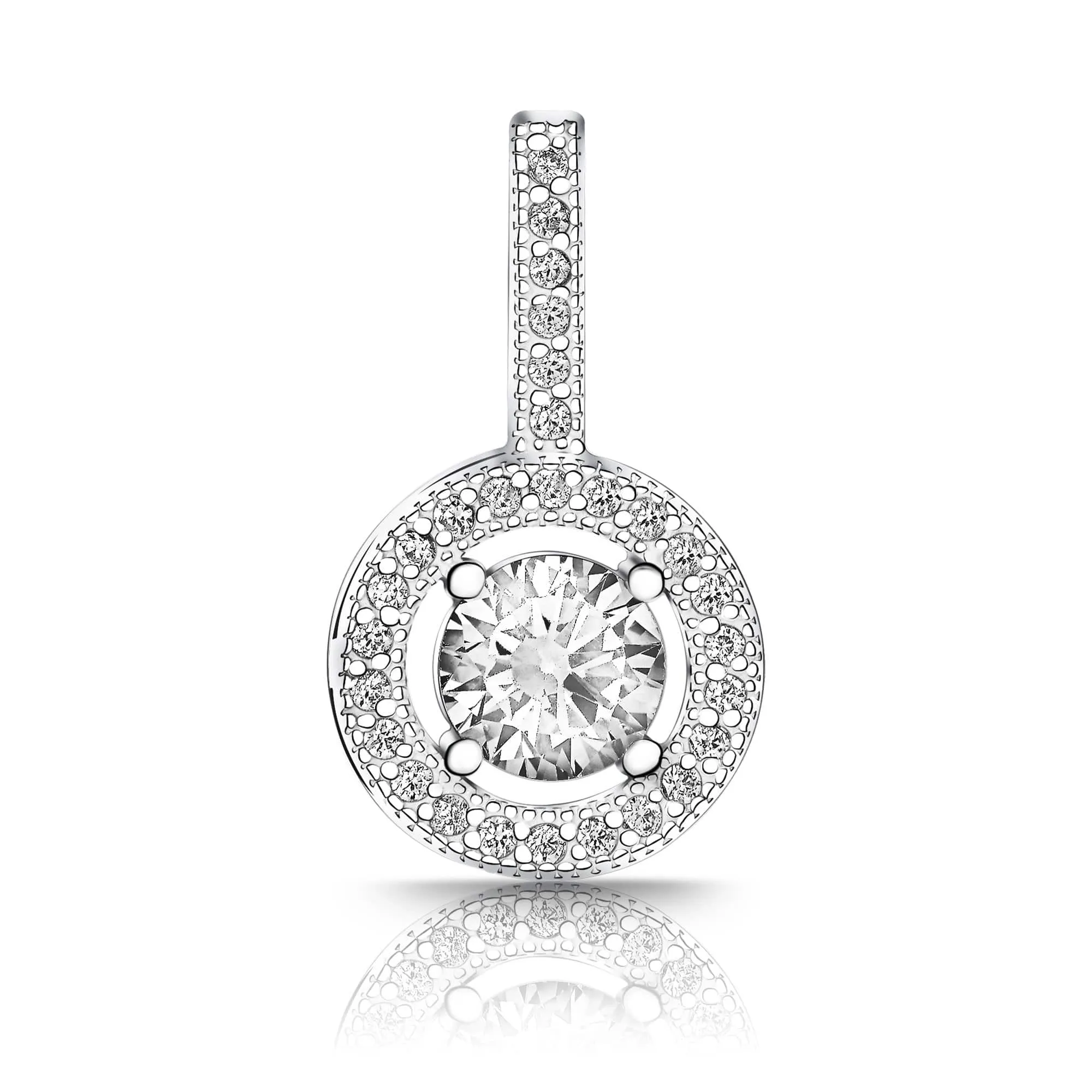 Classic CZ Drop Sterling Silver Pendant