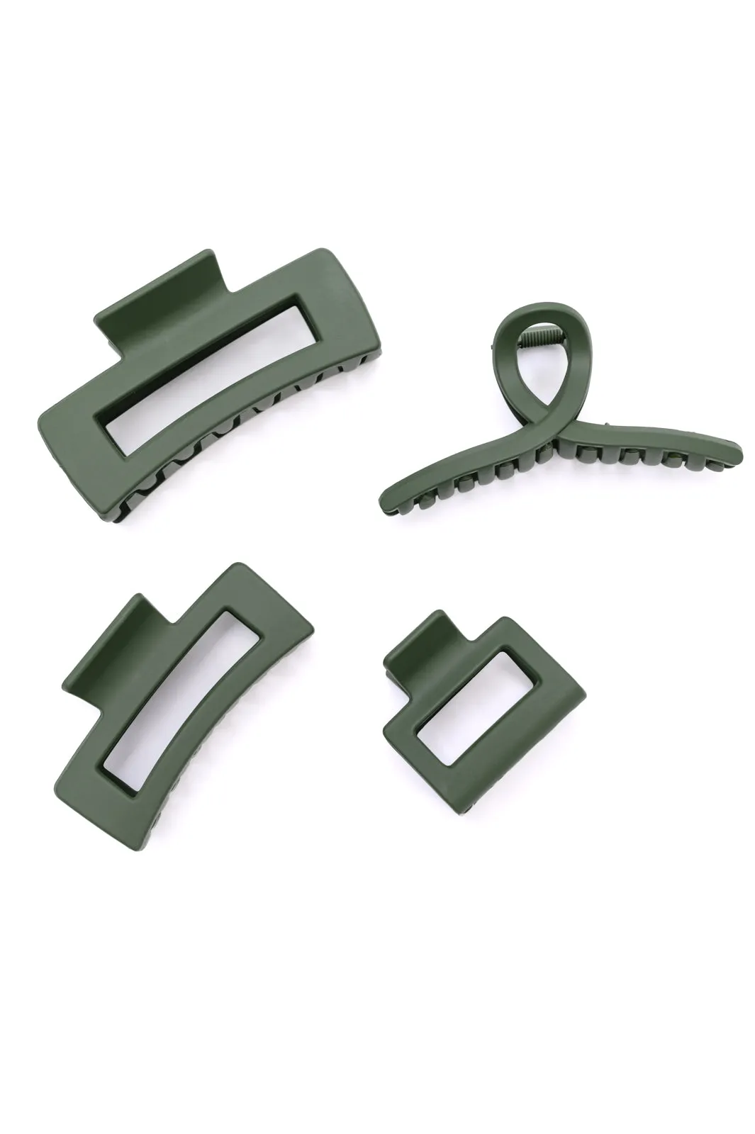 Claw Clip Set of 4 in Forest Green (Ships in 1-2 Weeks) - 2/13