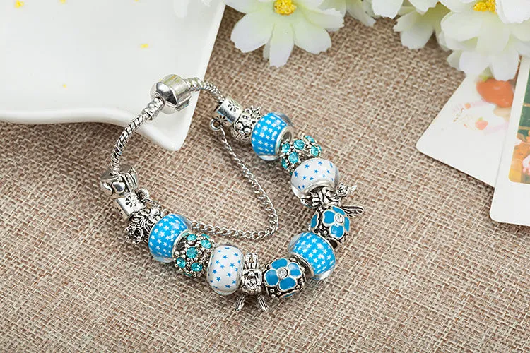 Crystal Enamel Beads Charm Beads Bracelet