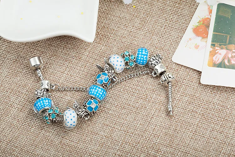 Crystal Enamel Beads Charm Beads Bracelet