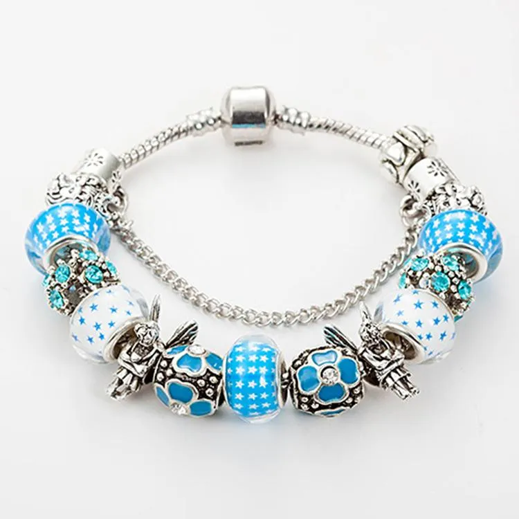 Crystal Enamel Beads Charm Beads Bracelet