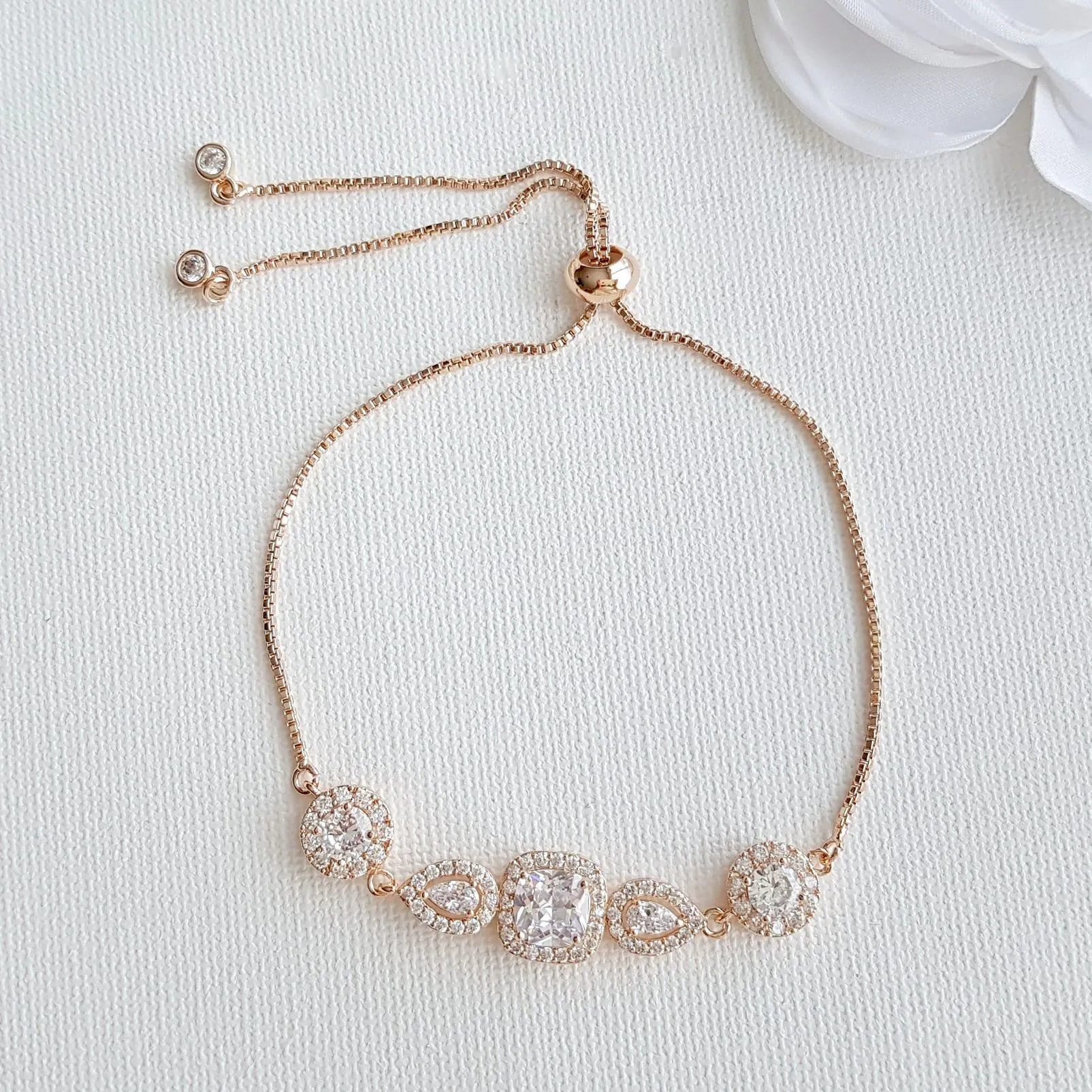 Cubic Zirconia Wedding Bracelet- Gianna