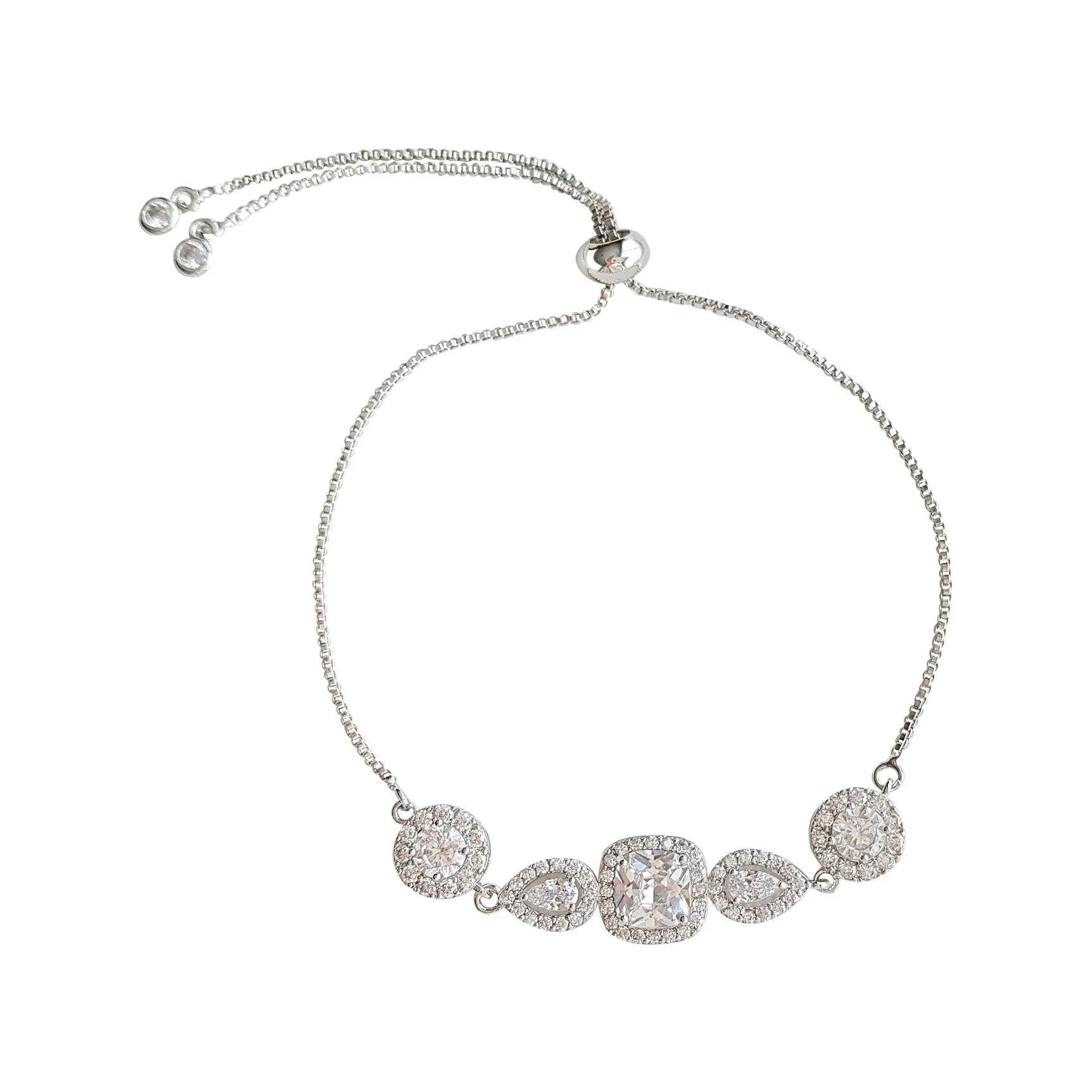 Cubic Zirconia Wedding Bracelet- Gianna