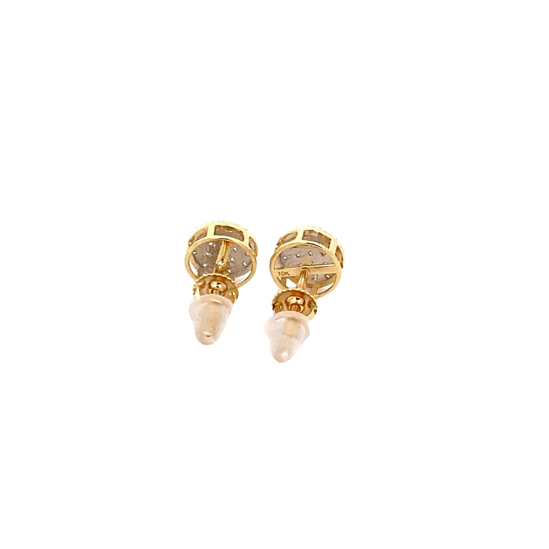 Diamond 0.11Ctw Circle Earrings