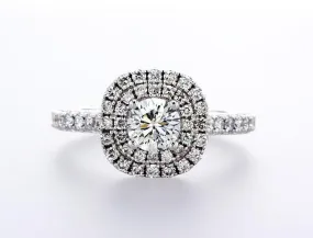 Double Halo Engagement Ring (1.06ctw)