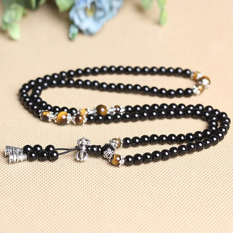 Ebony Separated Beads Rosary Bracelet Jewelry