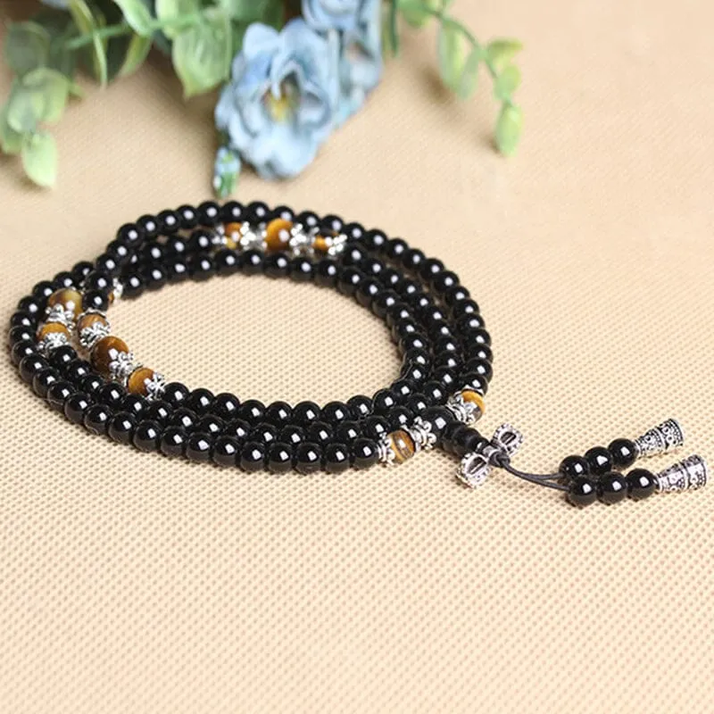 Ebony Separated Beads Rosary Bracelet Jewelry