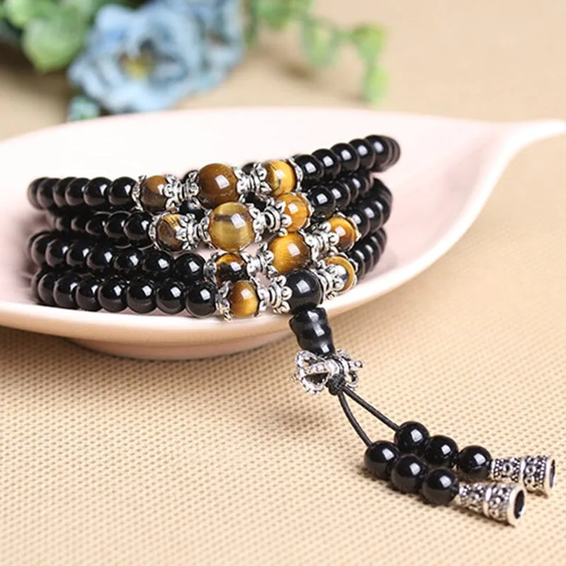 Ebony Separated Beads Rosary Bracelet Jewelry