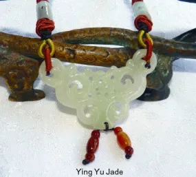 Elegant Detailed Carving Burmese Jadeite Pendant Necklace (BJNECK-55)