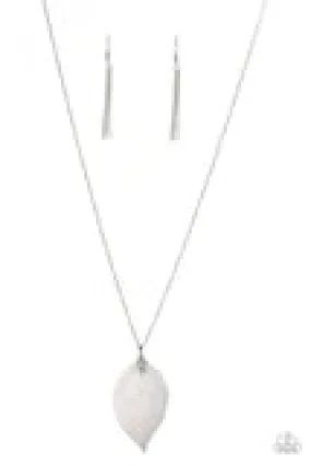 Fall Foliage - Silver Necklace - Paparazzi Accessories