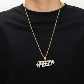 FEEZY Lightning Iced Out Pendant