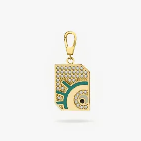 Gold Evil Eye Pendant | 14K Solid Gold