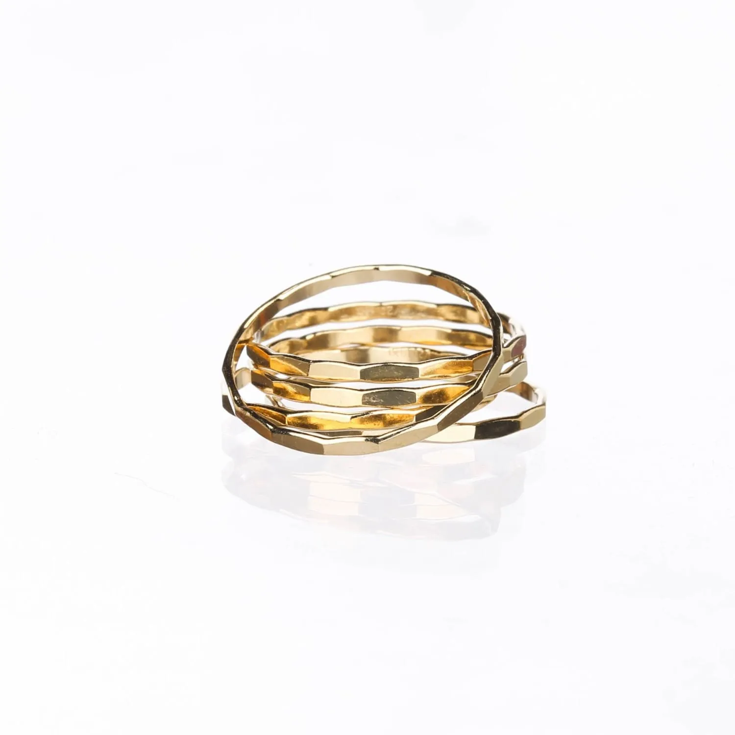 Gold Filled Hammered Stacking Ring