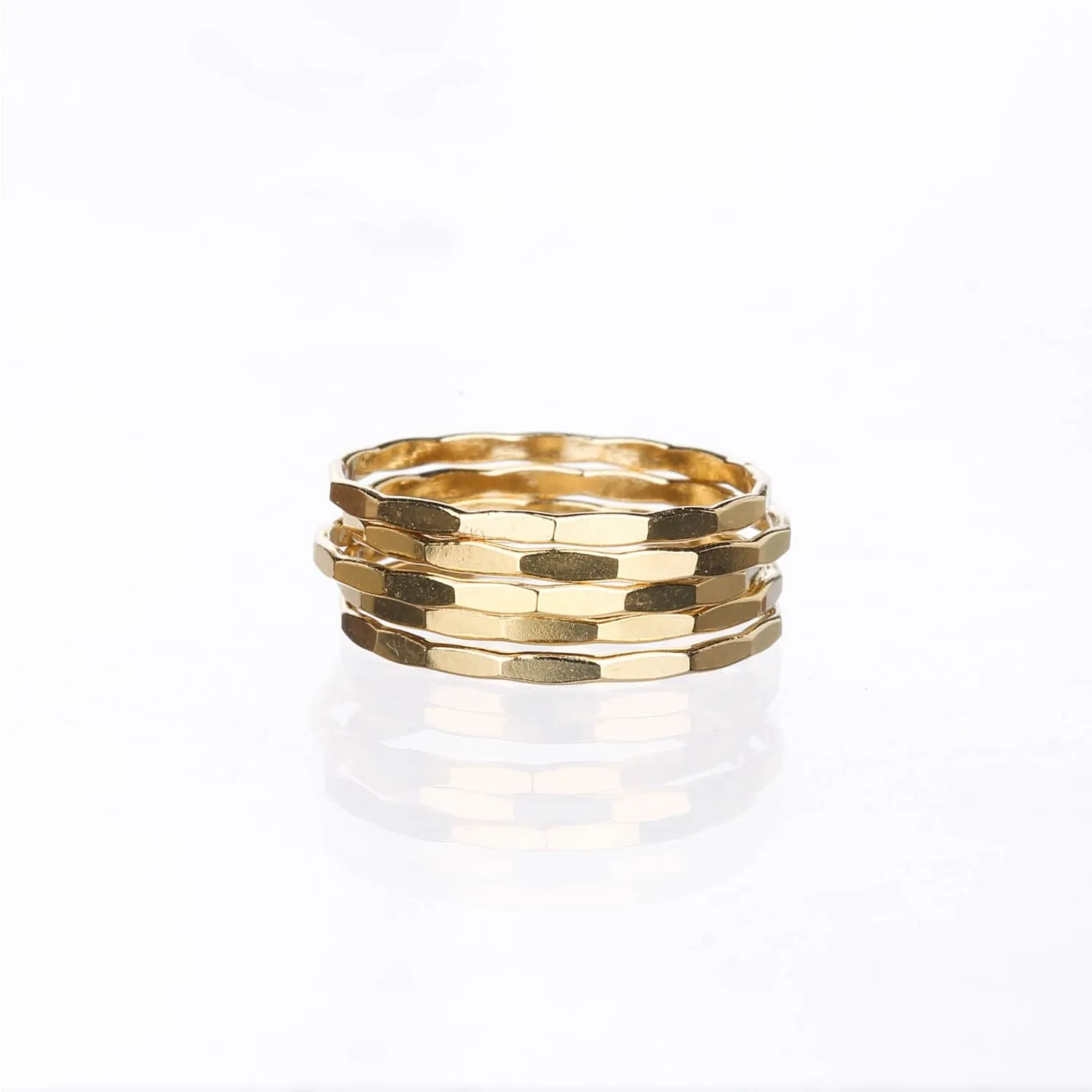 Gold Filled Hammered Stacking Ring