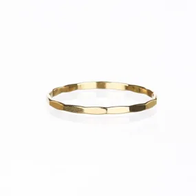 Gold Filled Hammered Stacking Ring