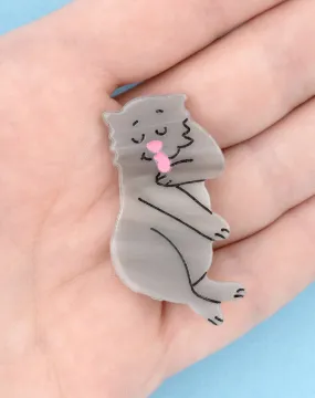 GREY CAT HAIR CLIP