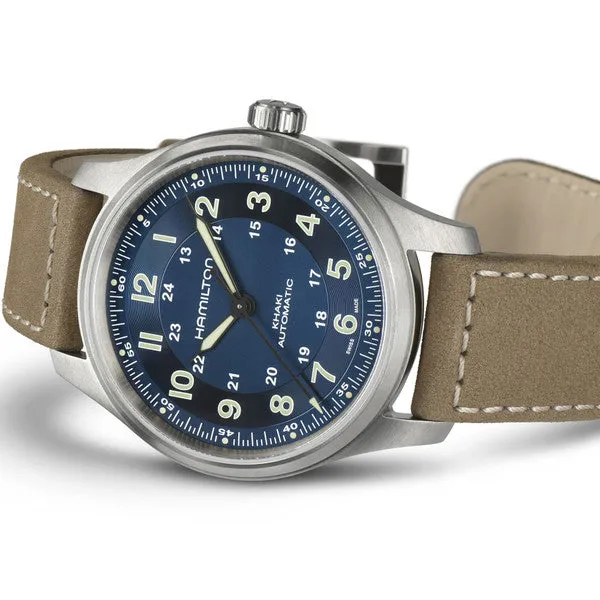 Hamilton H70545540 Khaki Field Titanium Auto 42mm Blue Dial