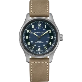 Hamilton H70545540 Khaki Field Titanium Auto 42mm Blue Dial