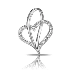 Infinite Love Knot Heart Silver Pendant