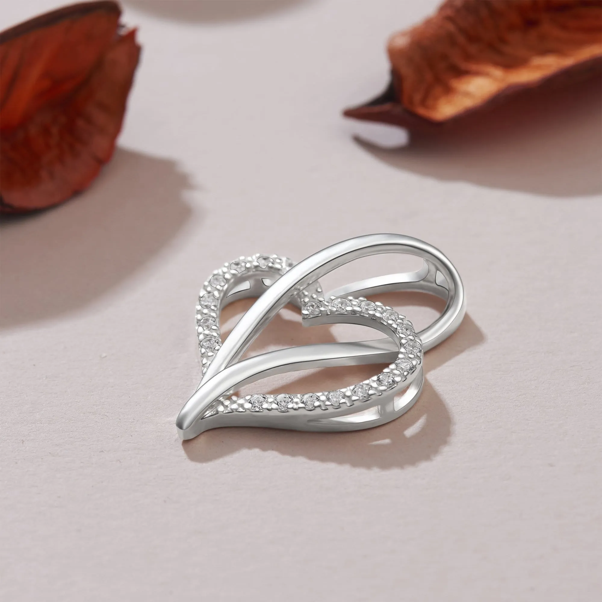 Infinite Love Knot Heart Silver Pendant