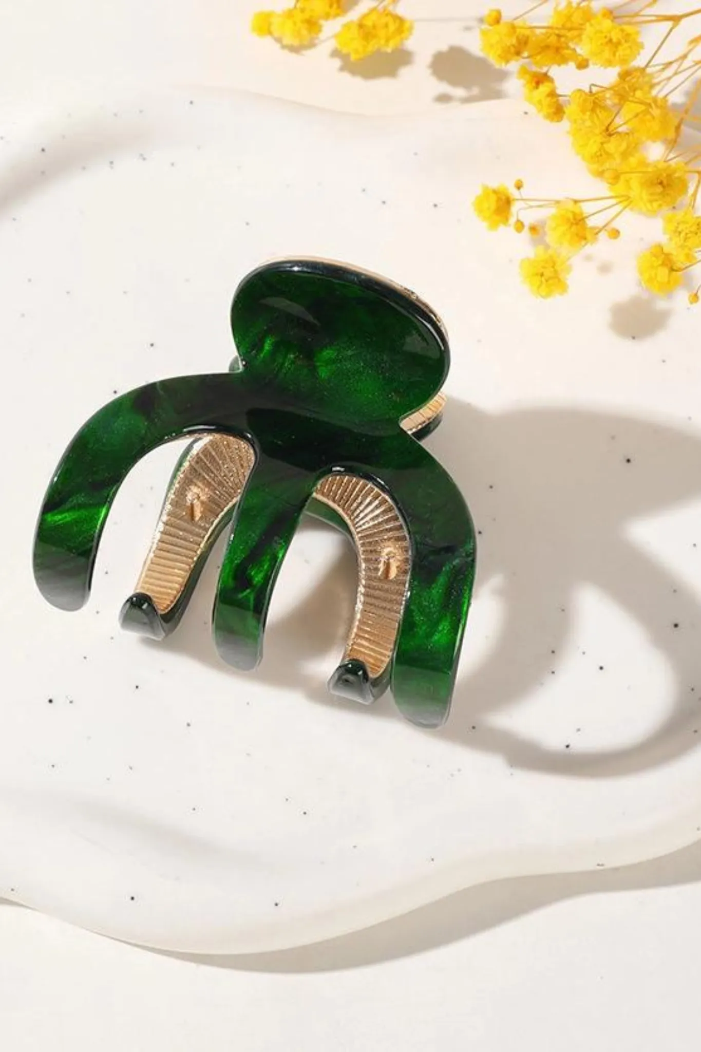 Jade Hair Claw Clip